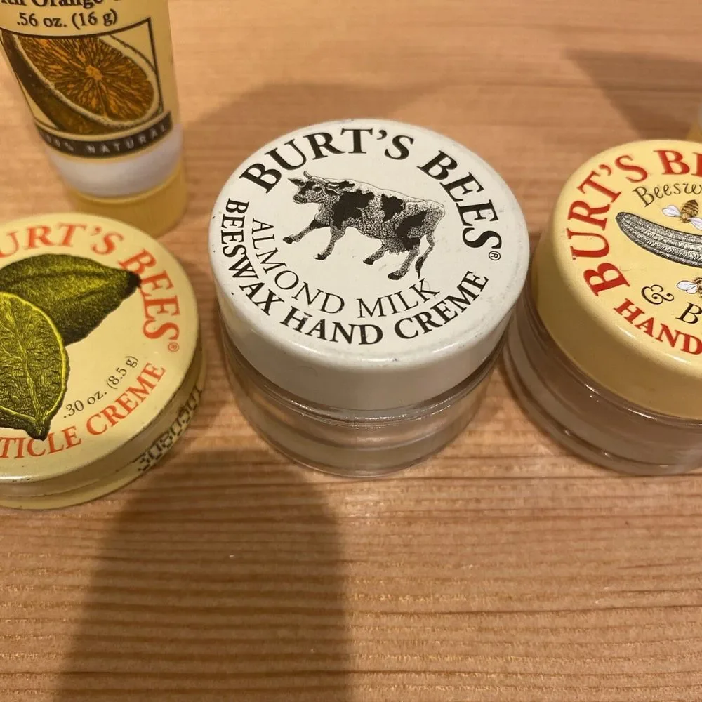Burt's Bees Sampler Beeswax Banana Almond Milk Coconut Lemon Butter Hand Salve O